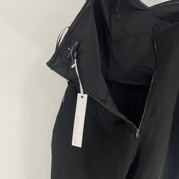 Adelyn Rae Strapless Jumpsuit Black Sweetheart Size Medium New With Tags - Picture 7 of 12